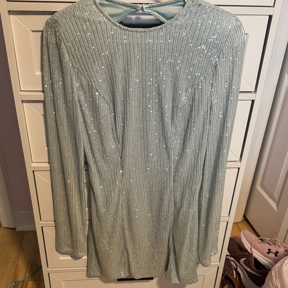 Party dress, Silver Open Back Dress by  Rotate size 6